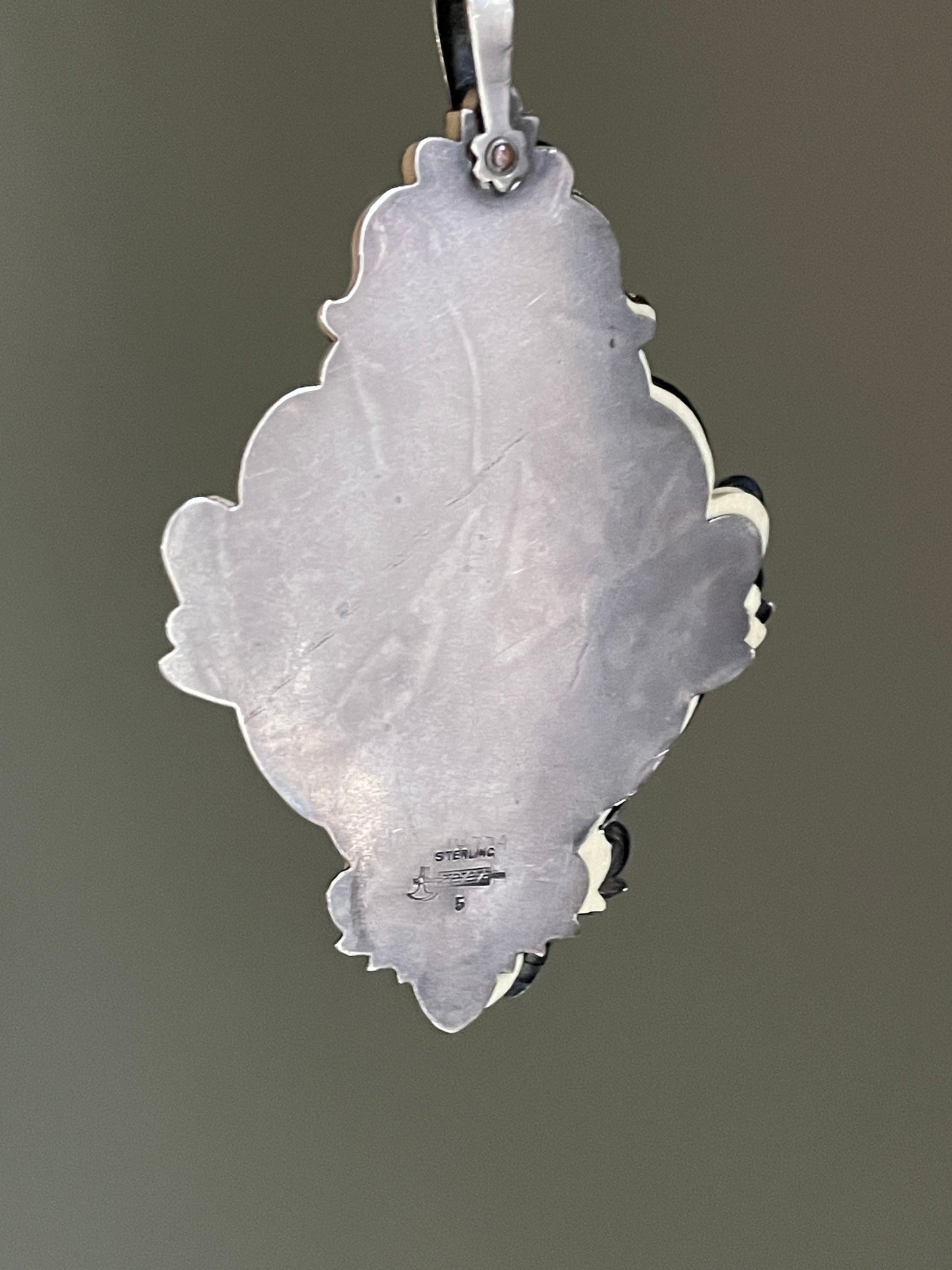 Sterling Silver William B. Kerr Dance Card Pad on Antique Star Motif Chain