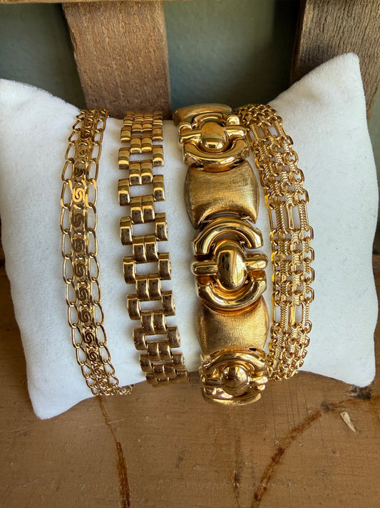 Pick a 14K Yellow Gold Vintage Link Bracelet c1990