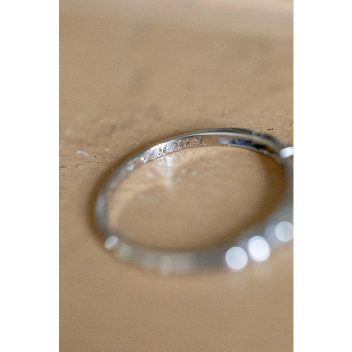 Dated 1943 14K White Gold Diamond Band Ring