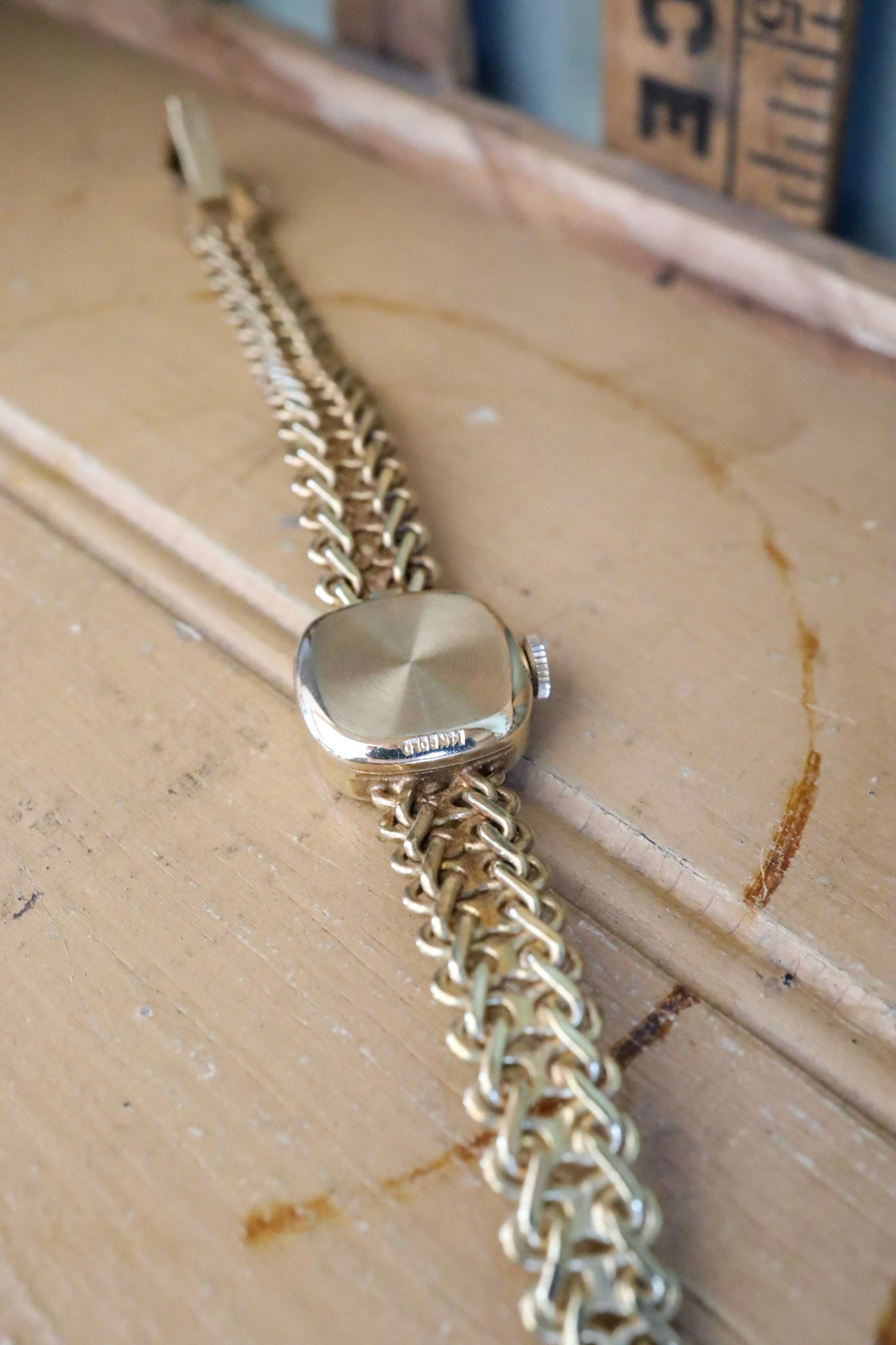 1960-1970 14K Yellow Gold Manual Wind Ladies Wrist Watch Working