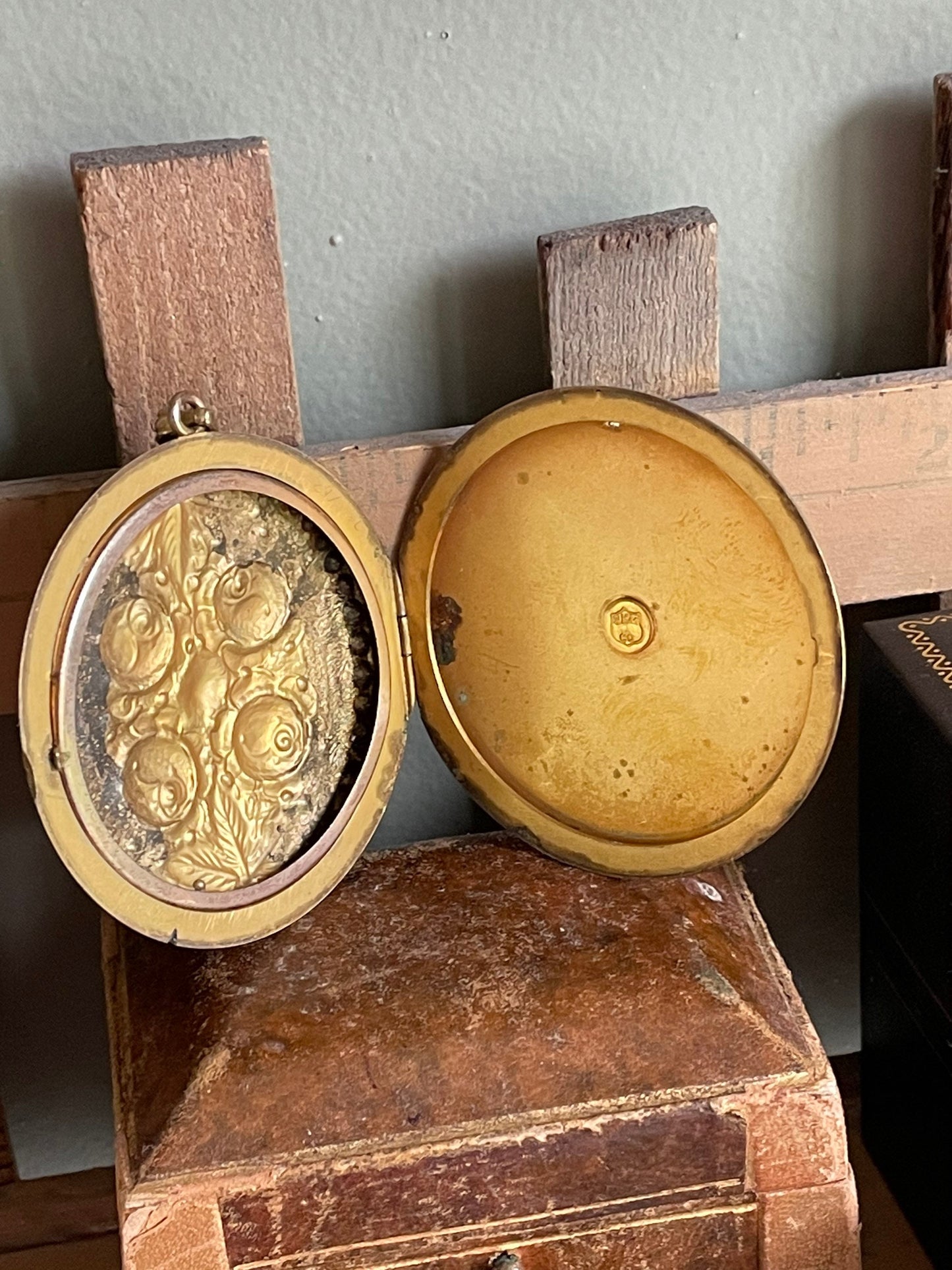 S.K. Merrill Co. Edwardian Massive Locket with Paste