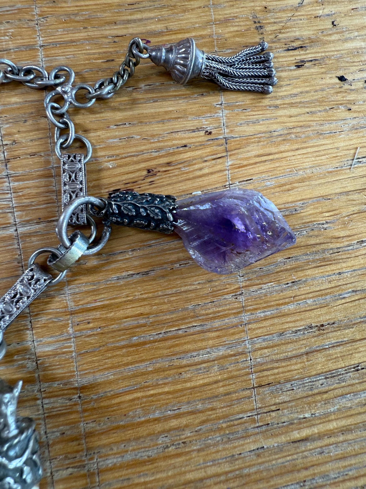 Vintage Silver Charivari Balvaria Hunt Trophies on Bracelet