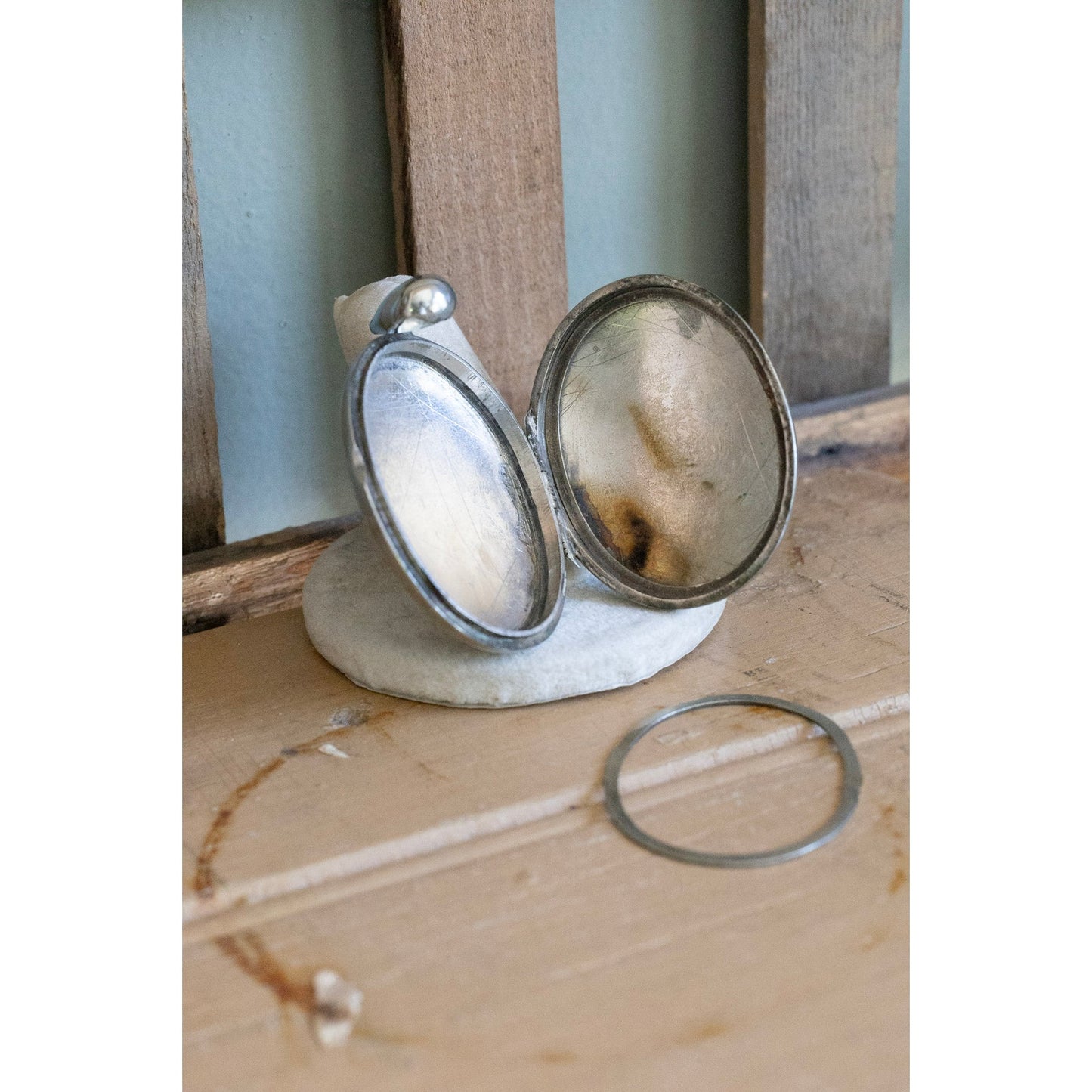 Antique Victorian Sterling Silver Aesthetic Period c1880 Large Locket
