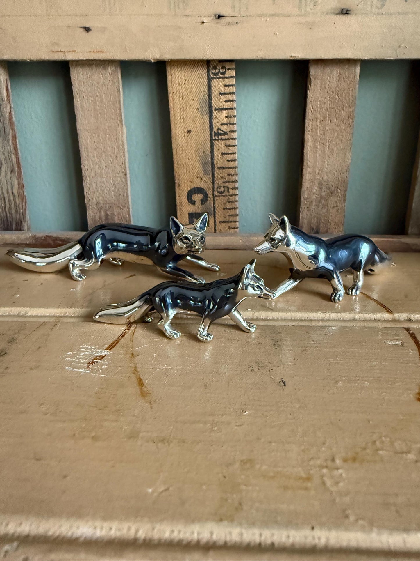 Sterling Silver Artist Made Foxes by Richard Trusselle Jewellers