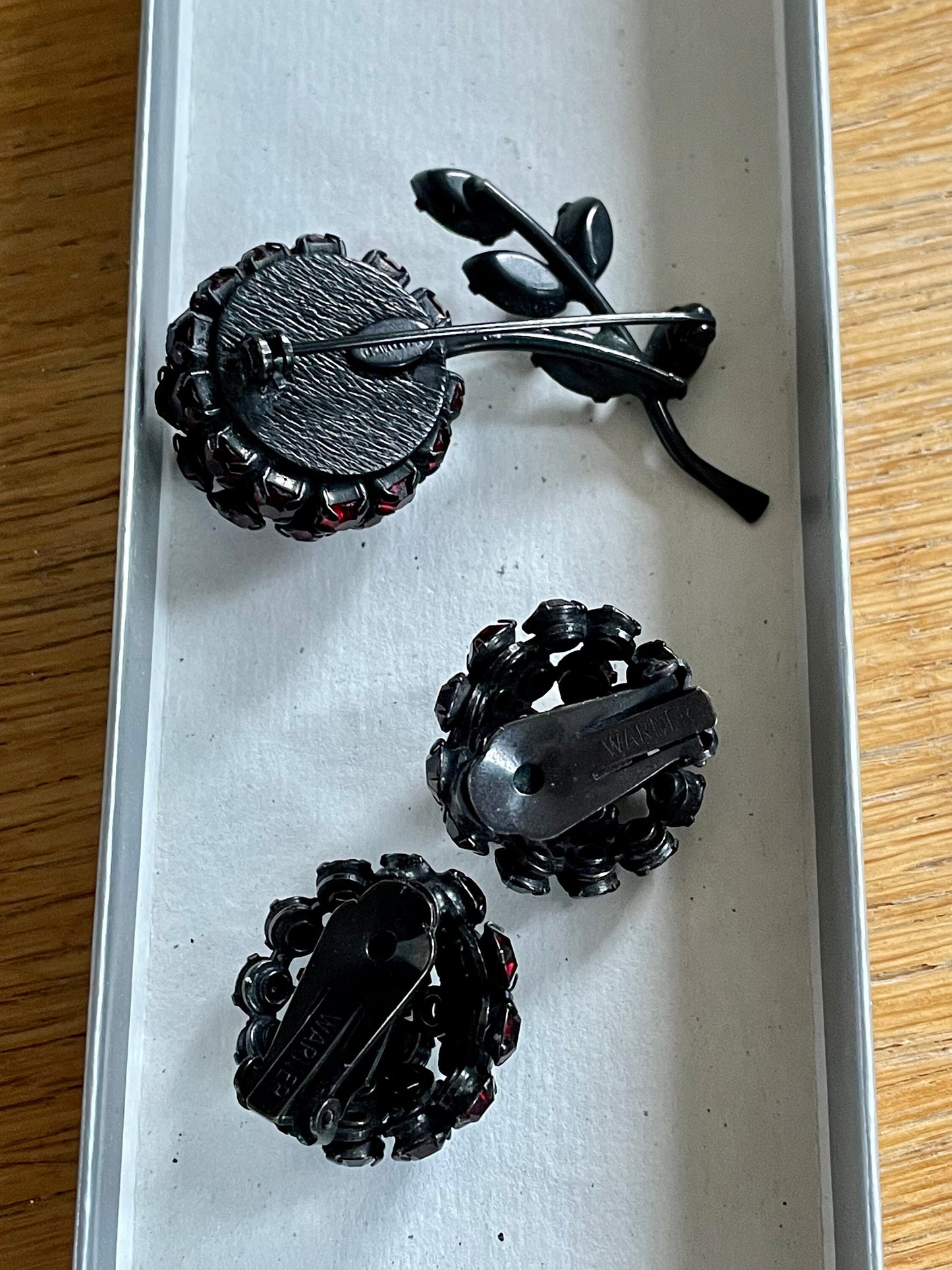 Juicy Vintage Warner Cherry Brooch and Earrings