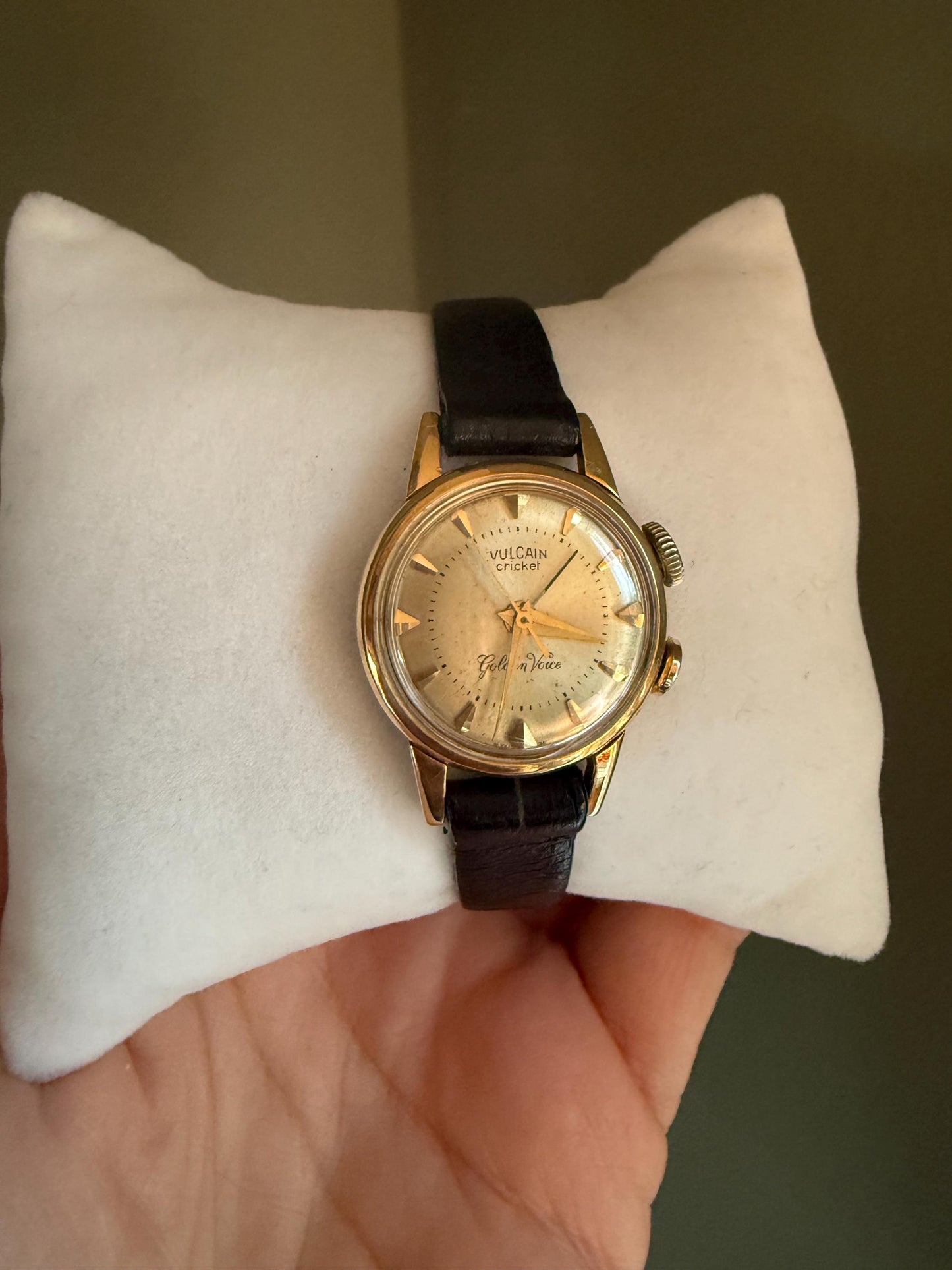 1960's Vintage Ladies Vulcan Cricket Golden Voice Wrist Watch Working
