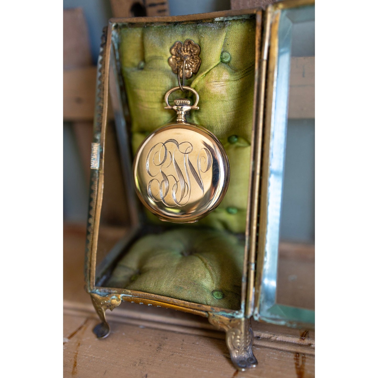 Antique Solid 14K Yellow Gold Waltham Open Face Working Pocket Watch