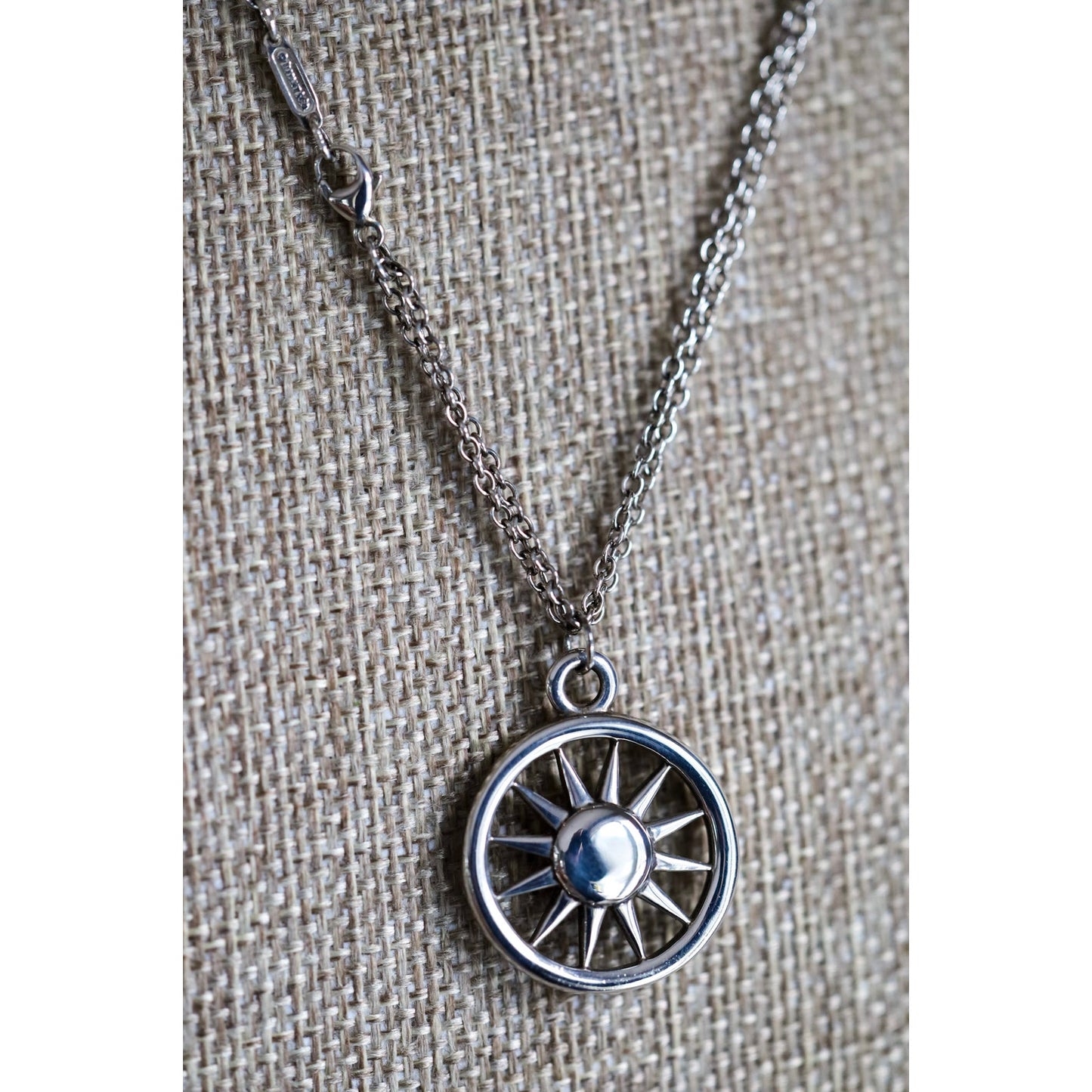 2003 Tiffany & Co. Sterling Silver Sunburst Pendant Necklace