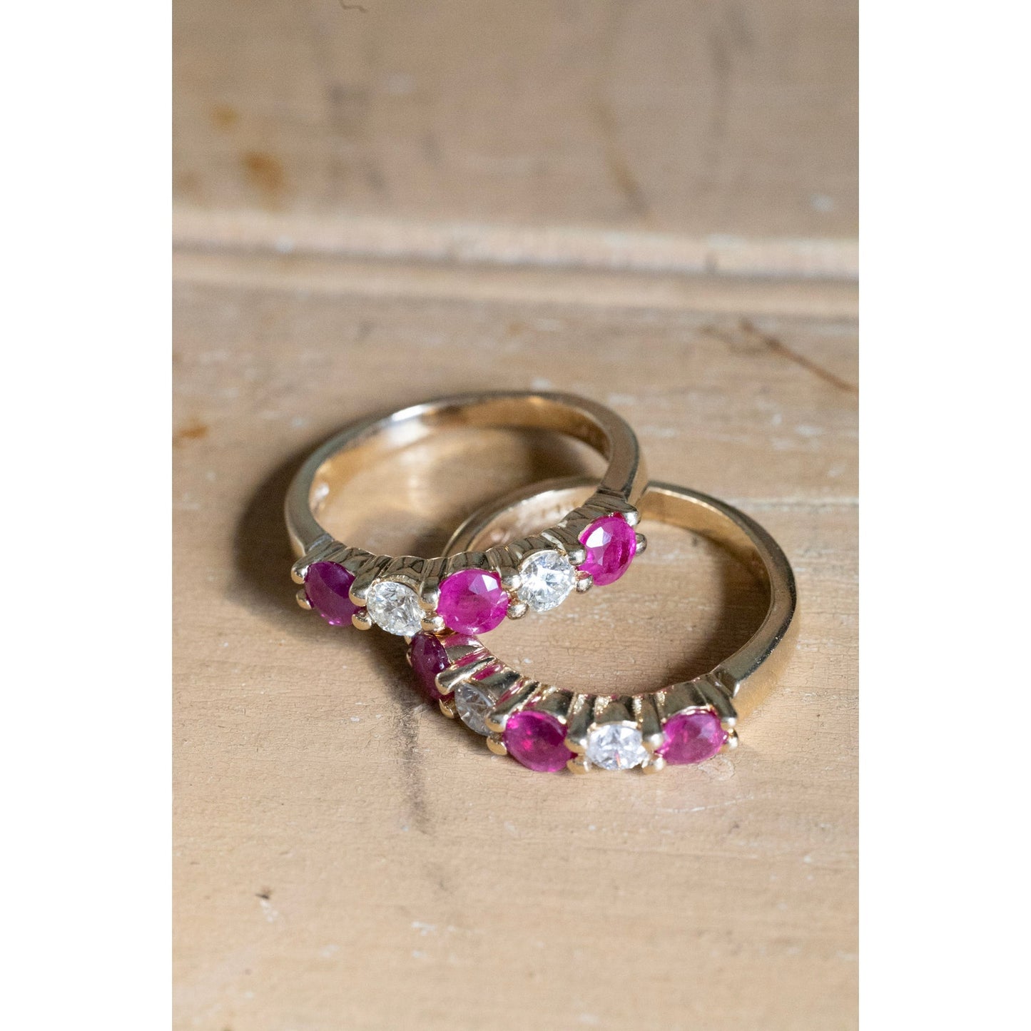 Buy One or Both 14K Effy Natural Ruby and Diamond Bands