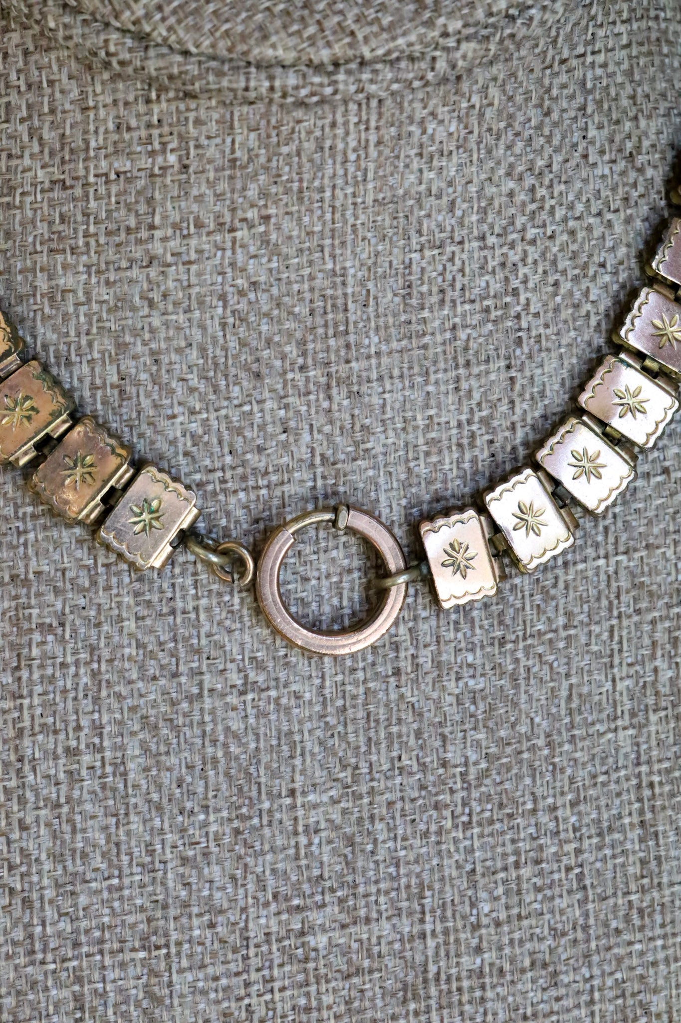 A Double Sided Gold Filled Victorian 1880's Bookchain with Huge Clasp to Add Pendant Charms