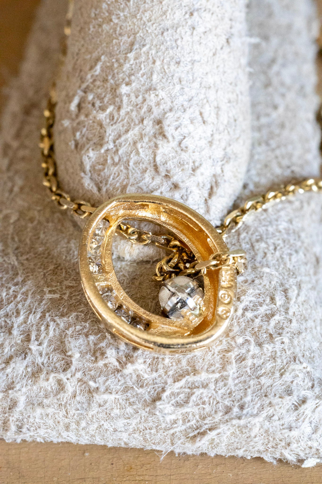 A Vintage 1980's 14K Yellow Gold Diamond Pendant With Optional 14K Chain