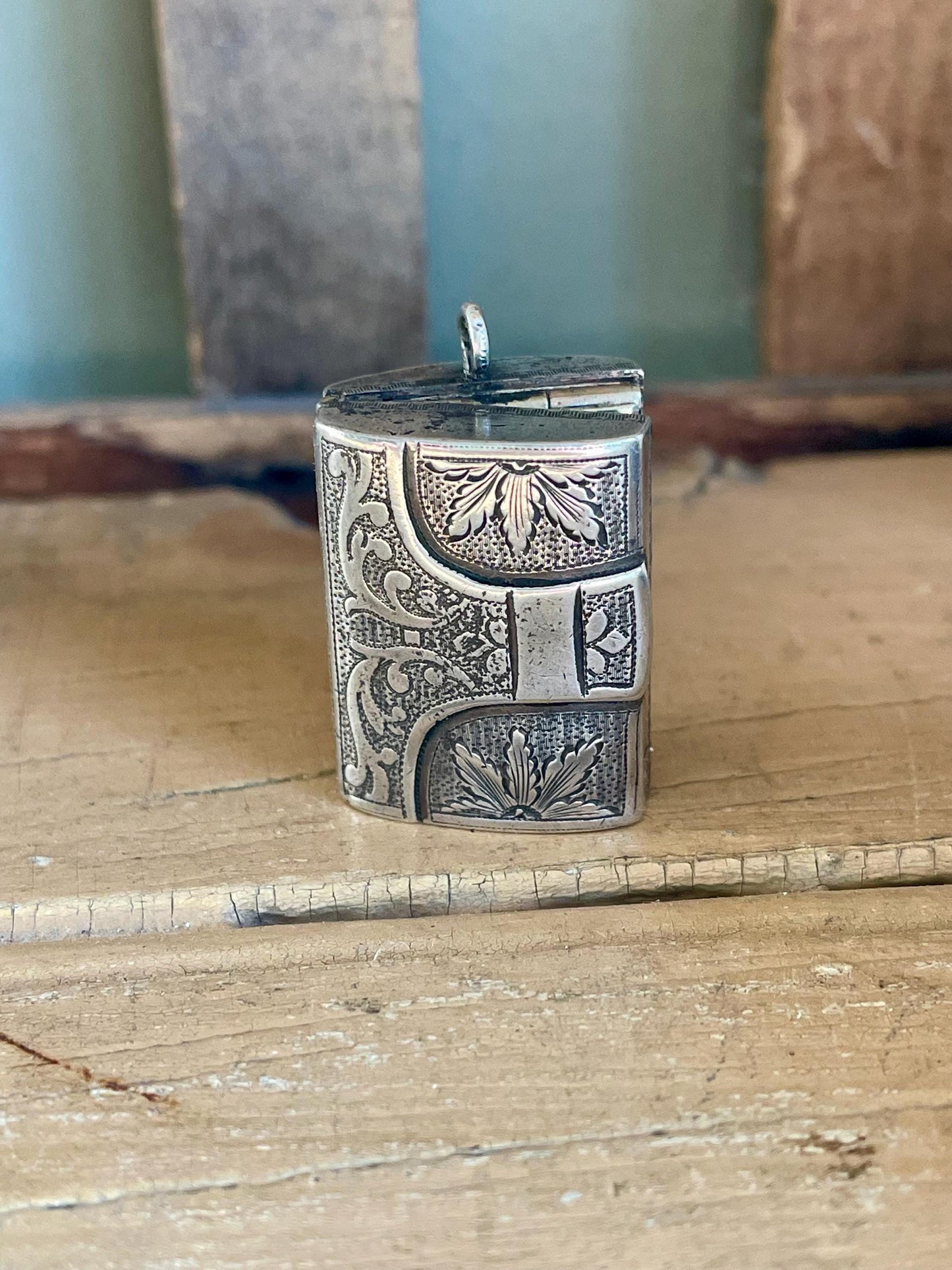 c1810 Georgian Silver Vinaigrette by John Thornton Birmingham Gilt Interior