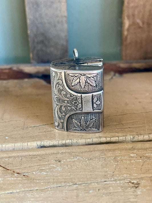 c1810 Georgian Silver Vinaigrette by John Thornton Birmingham Gilt Interior