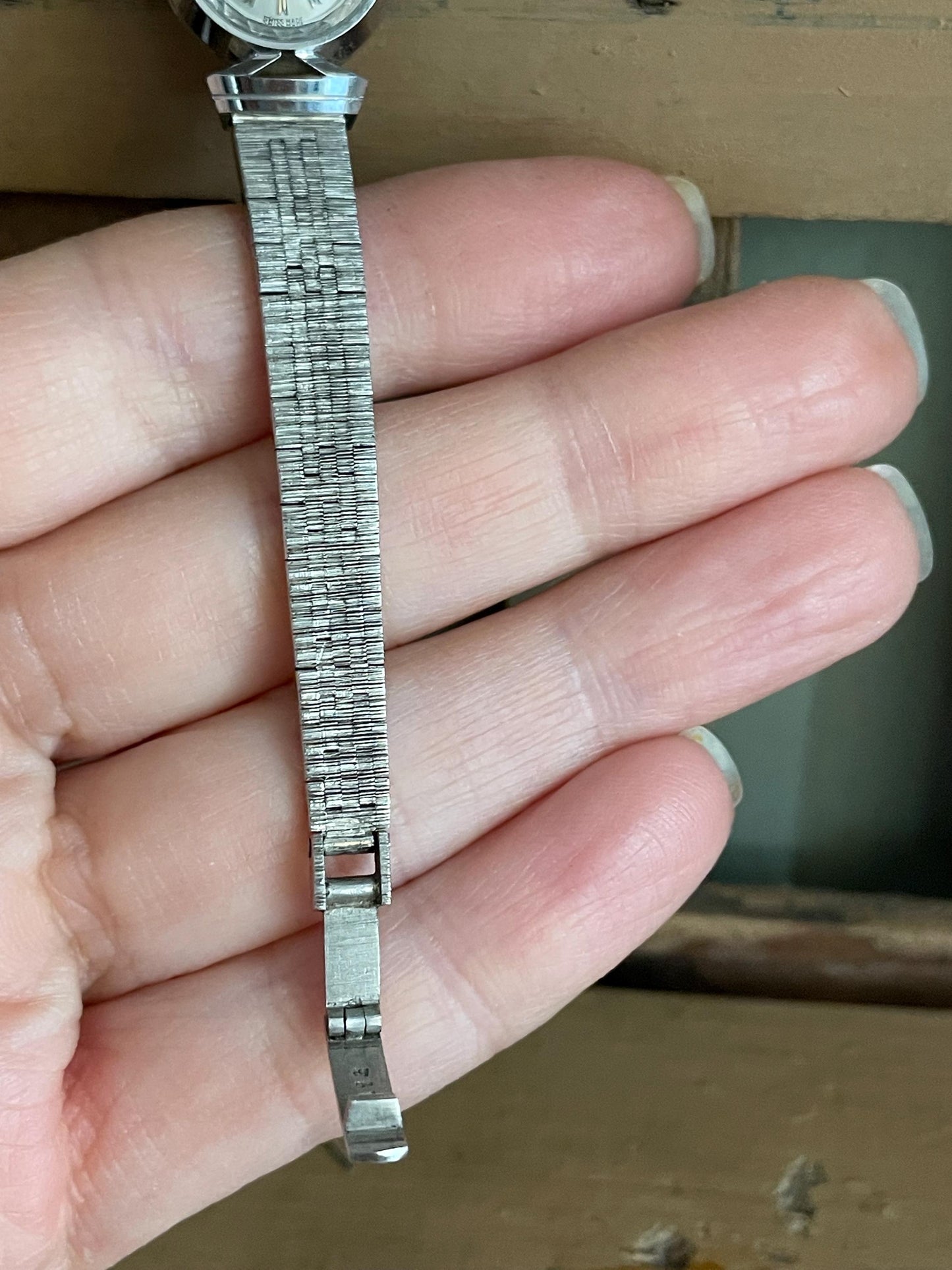 Mid Century 1950's Cocktail 18K White Gold Girard Perregaux Ladies Wrist Watch