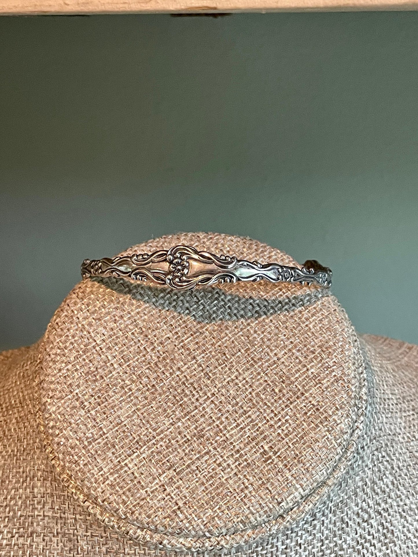 Mid-Century Sterling Silver Beau Flatware Handle Style Bangle