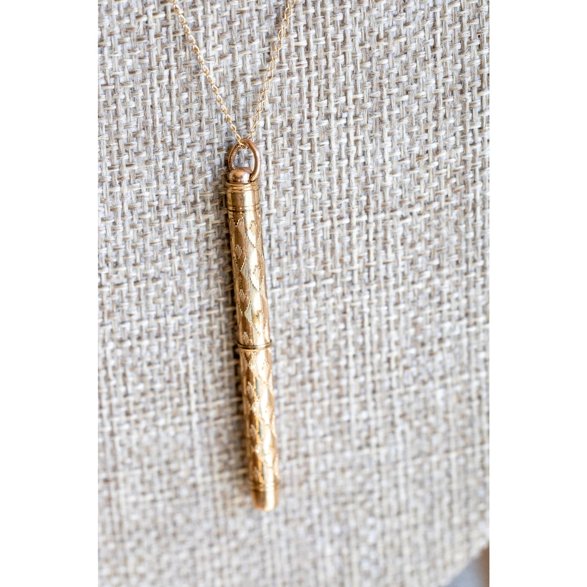 Antique Gold Filled Telescoping Toothpick Pendant