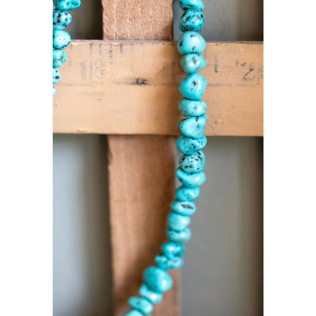A Vintage Raw Natural Turquoise Nuggest Strand