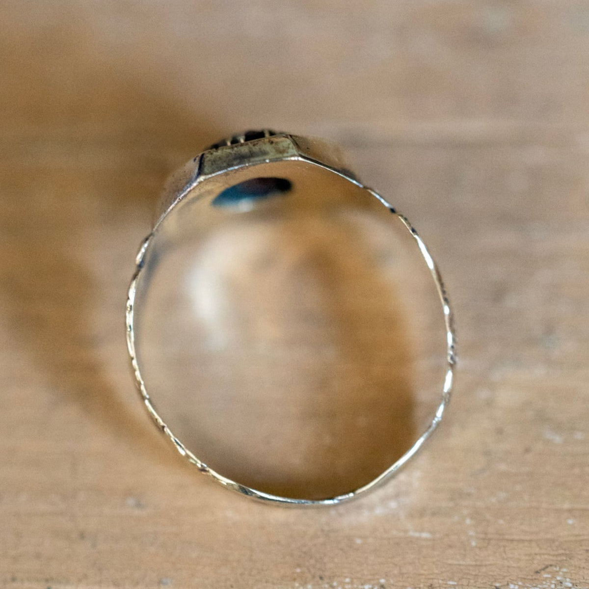Antique 10K Yellow Gold Oval Cut Garnet Ring