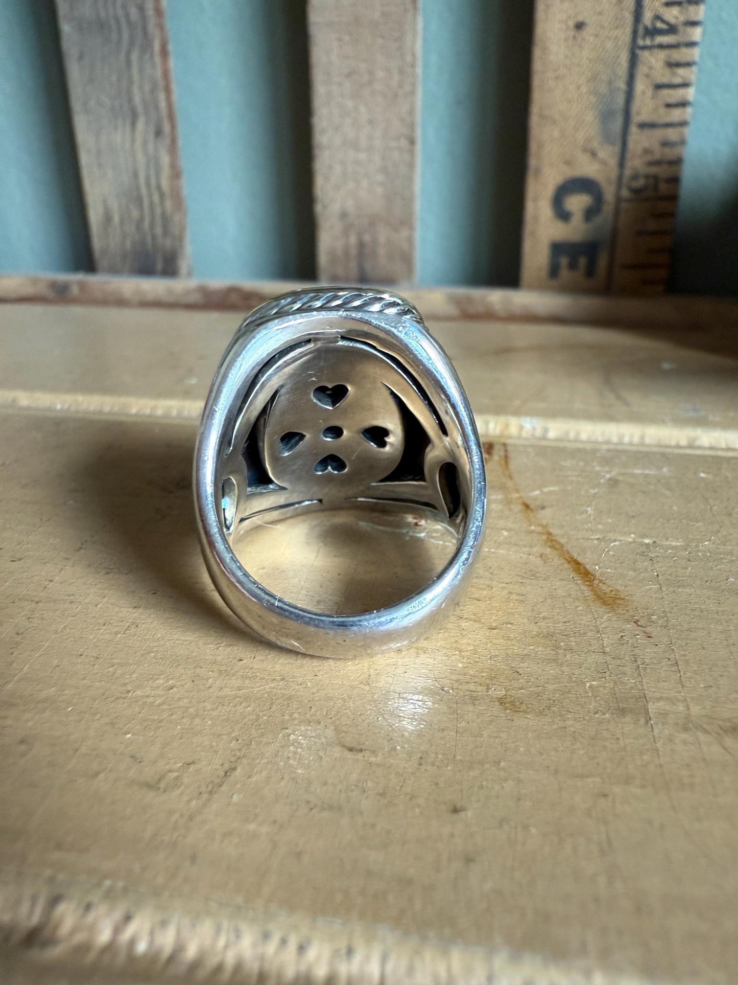 A Vintage David Yurman Albion Diamond Fine Pave Sterling 18K Ring Size 6.5