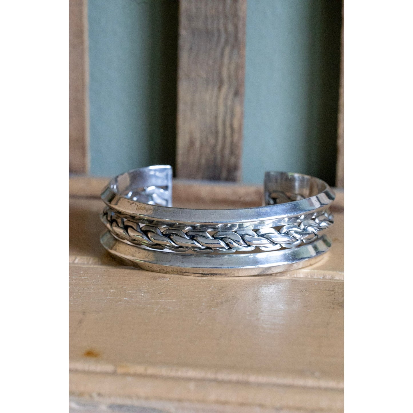 Vintage Solid Sterling Silver Cuff Bracelet