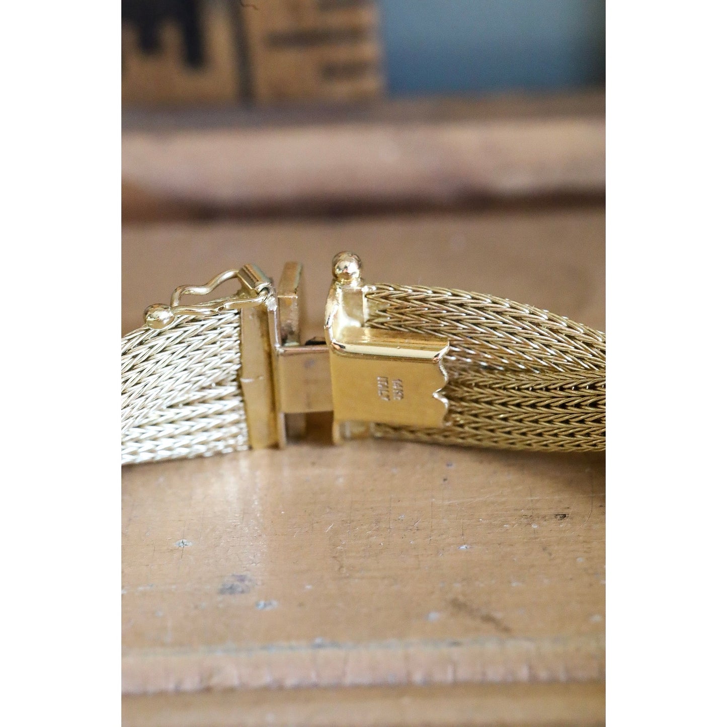 A Vintage 14K Yellow Gold Italian Woven Bracelet