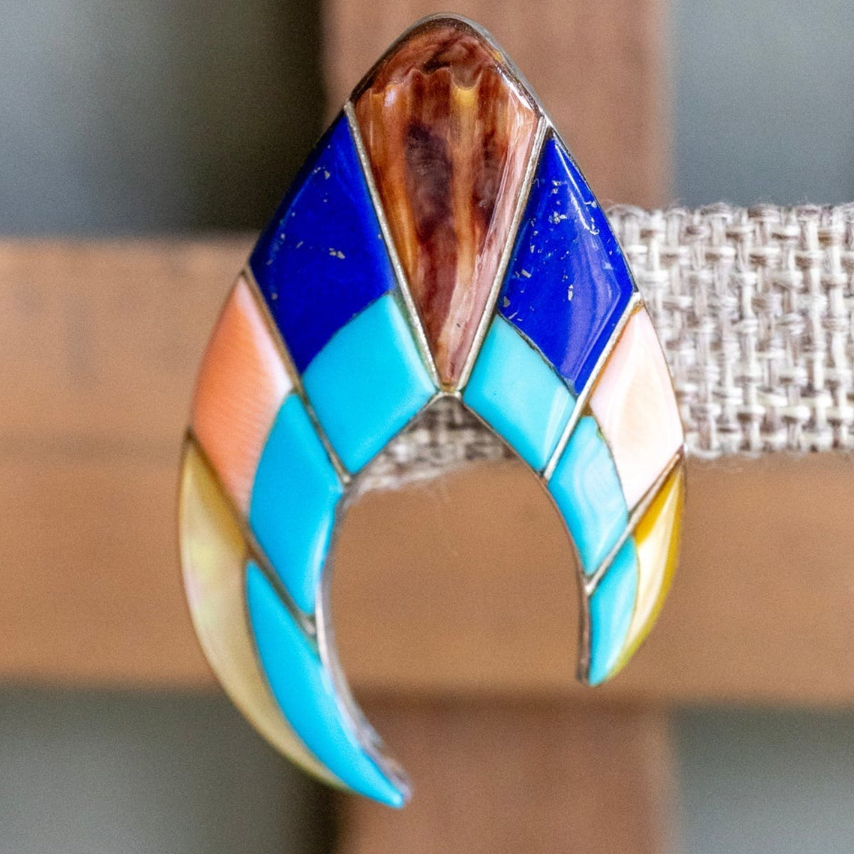 Vintage Southwestern Multi-Gemstone Sterling Silver Earrings