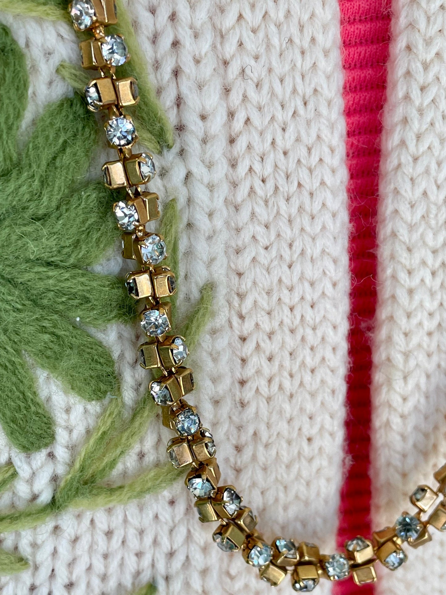 1960's Geometric Long Rhinestone Chain