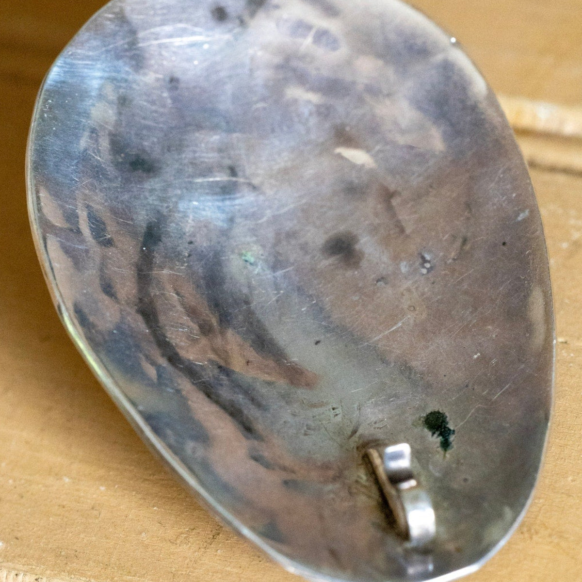 Large Vintage Sterling Silver Navajo Turquoise Pendant