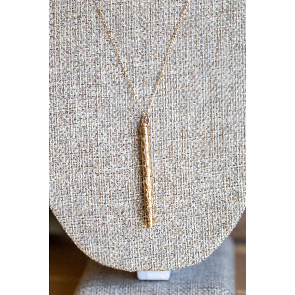 Antique Gold Filled Telescoping Toothpick Pendant