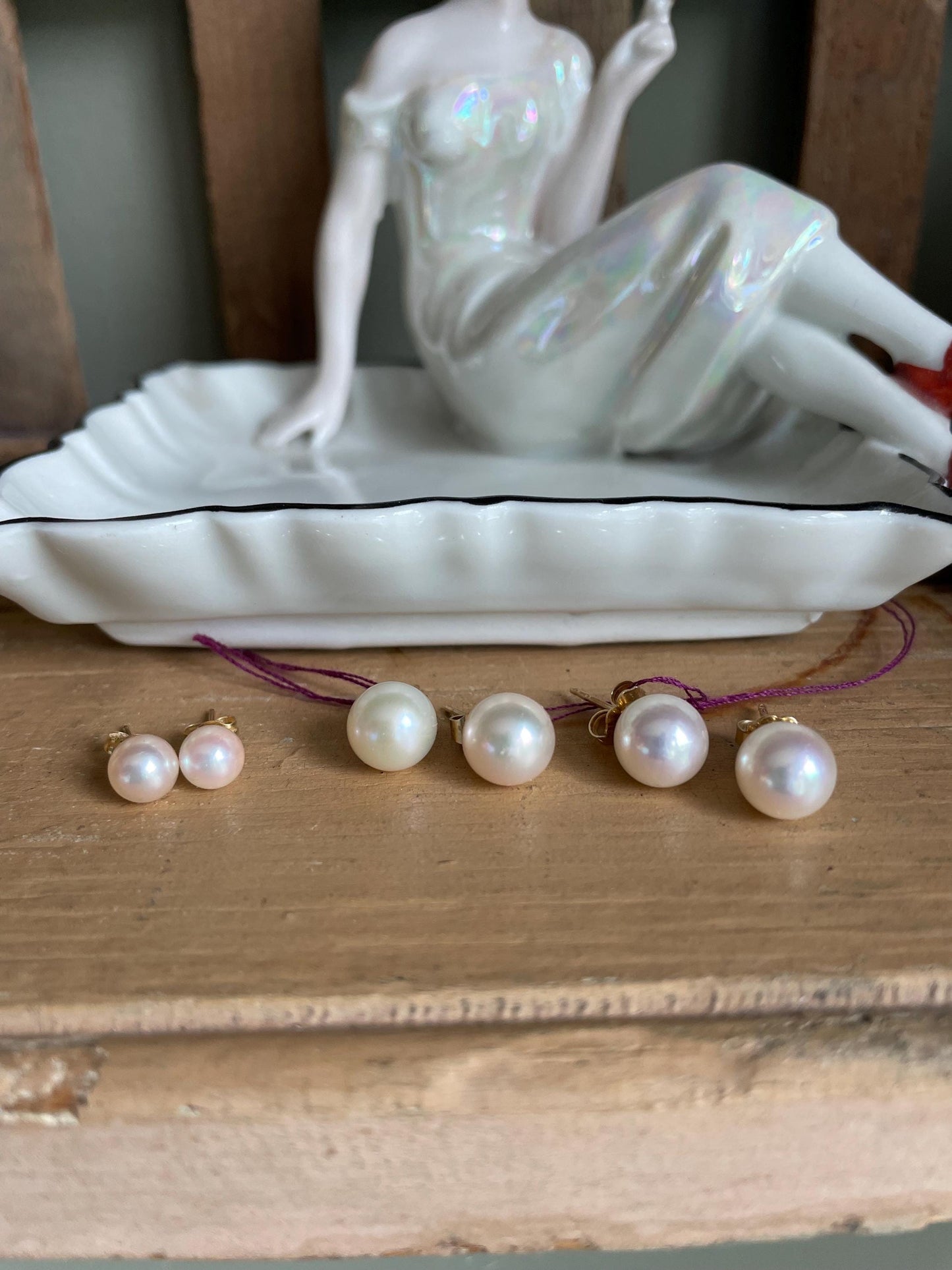 Pick a Pair of Vintage Cultured Pearl Earrings in 14K Yellow Gold