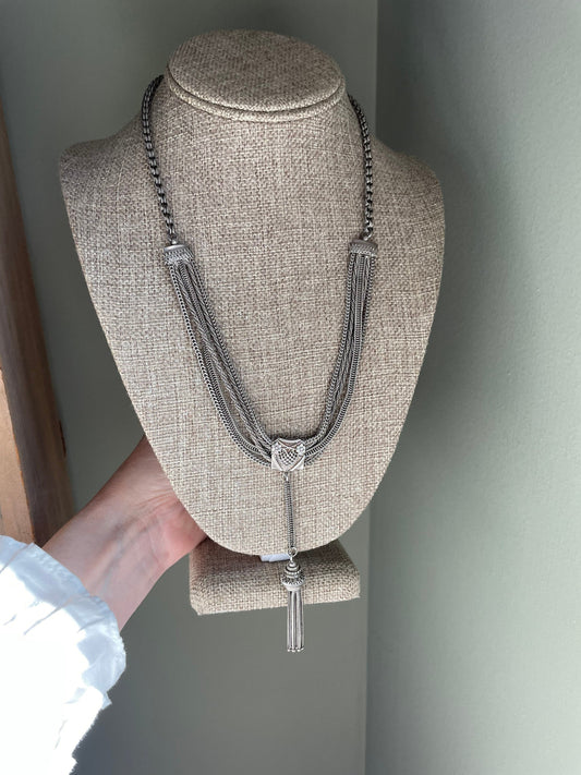 Antique Victorian Huge Tassel Watch Chain Necklace