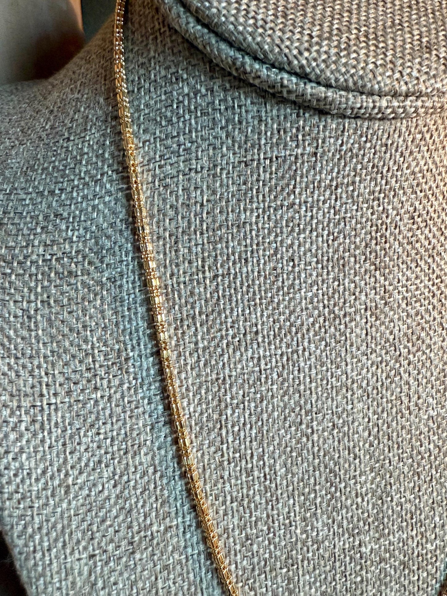 Solid 18K Yellow Gold Italian Made Unique Link Chain 20" Length