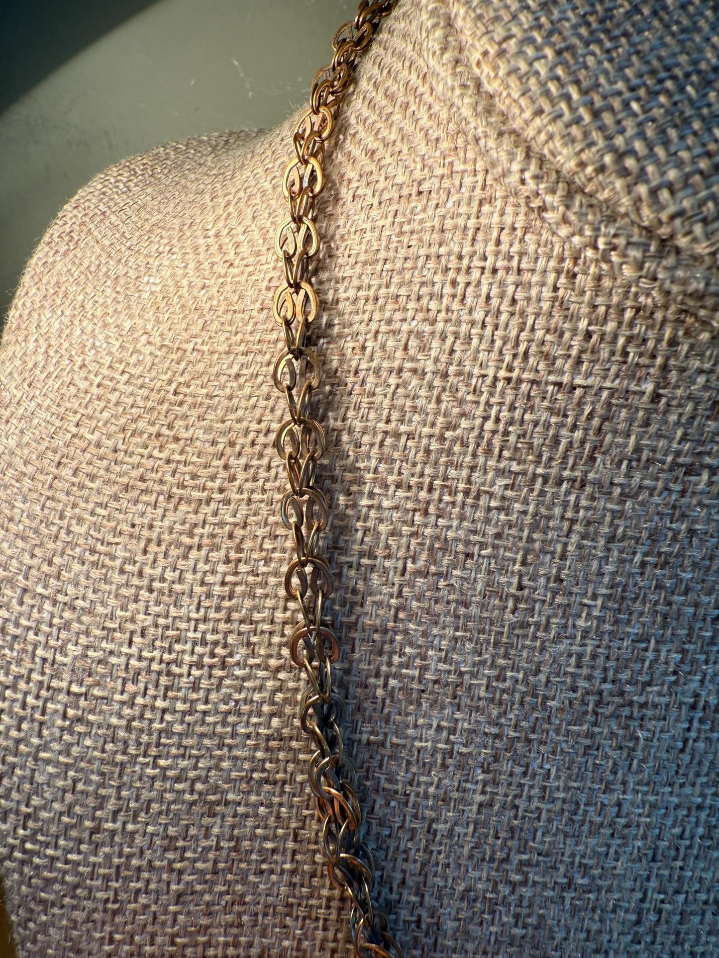 Antique Victorian Gold Filled Agate Cameo Pendant with Hook Necklace