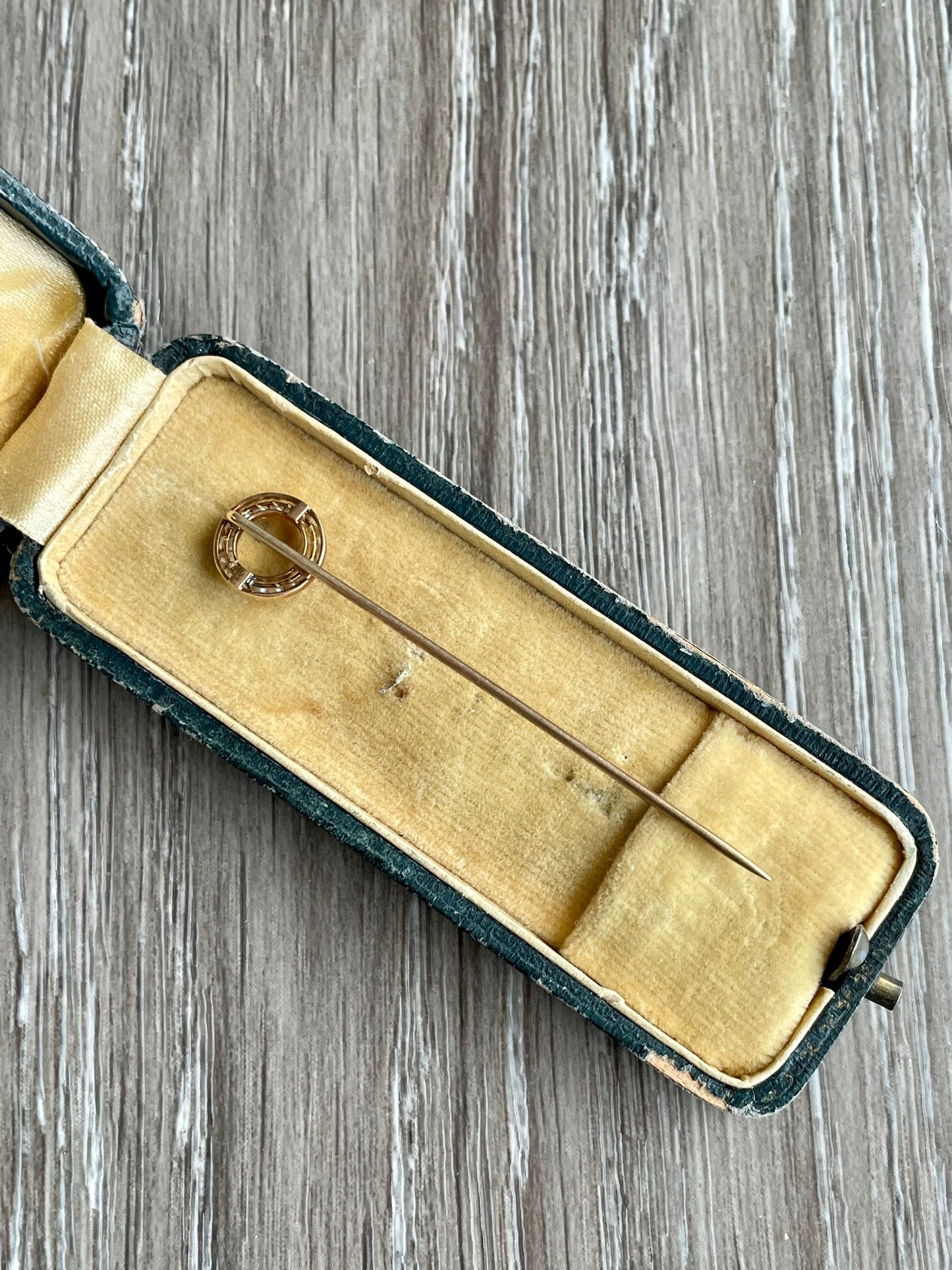 Art Nouveau 14K Seed Pearl Stick Pin
