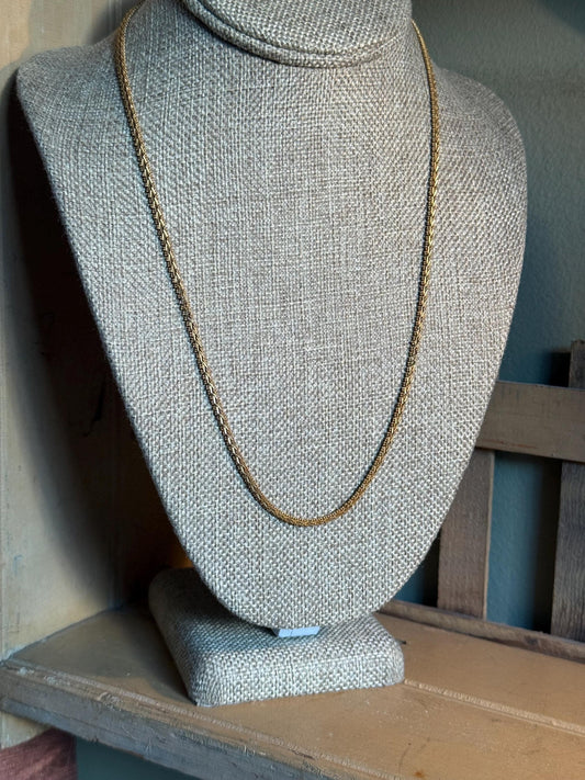 Vintage Heavy Hand Made Italian Chain 22" Length Box Clasp