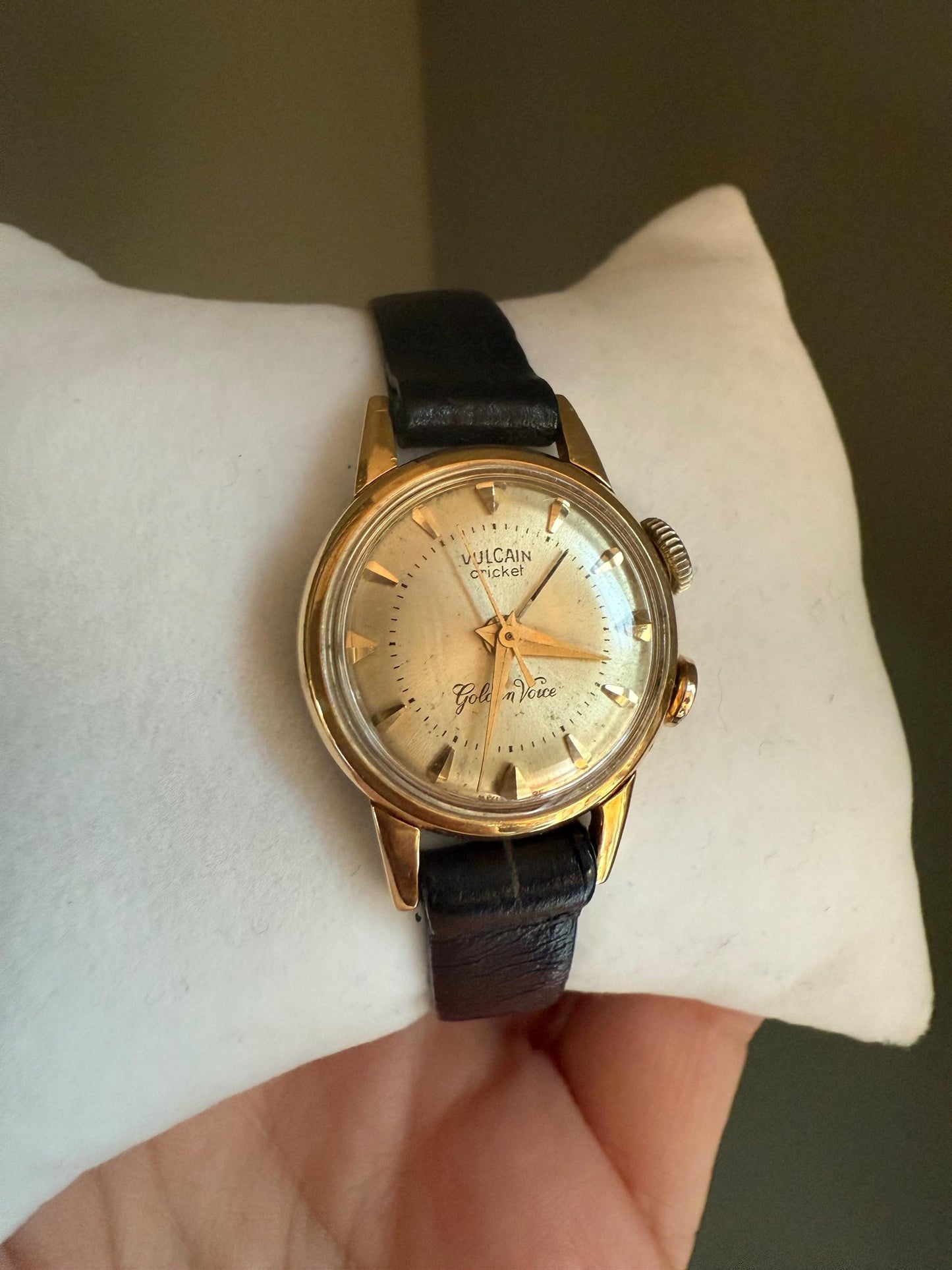 1960's Vintage Ladies Vulcan Cricket Golden Voice Wrist Watch Working