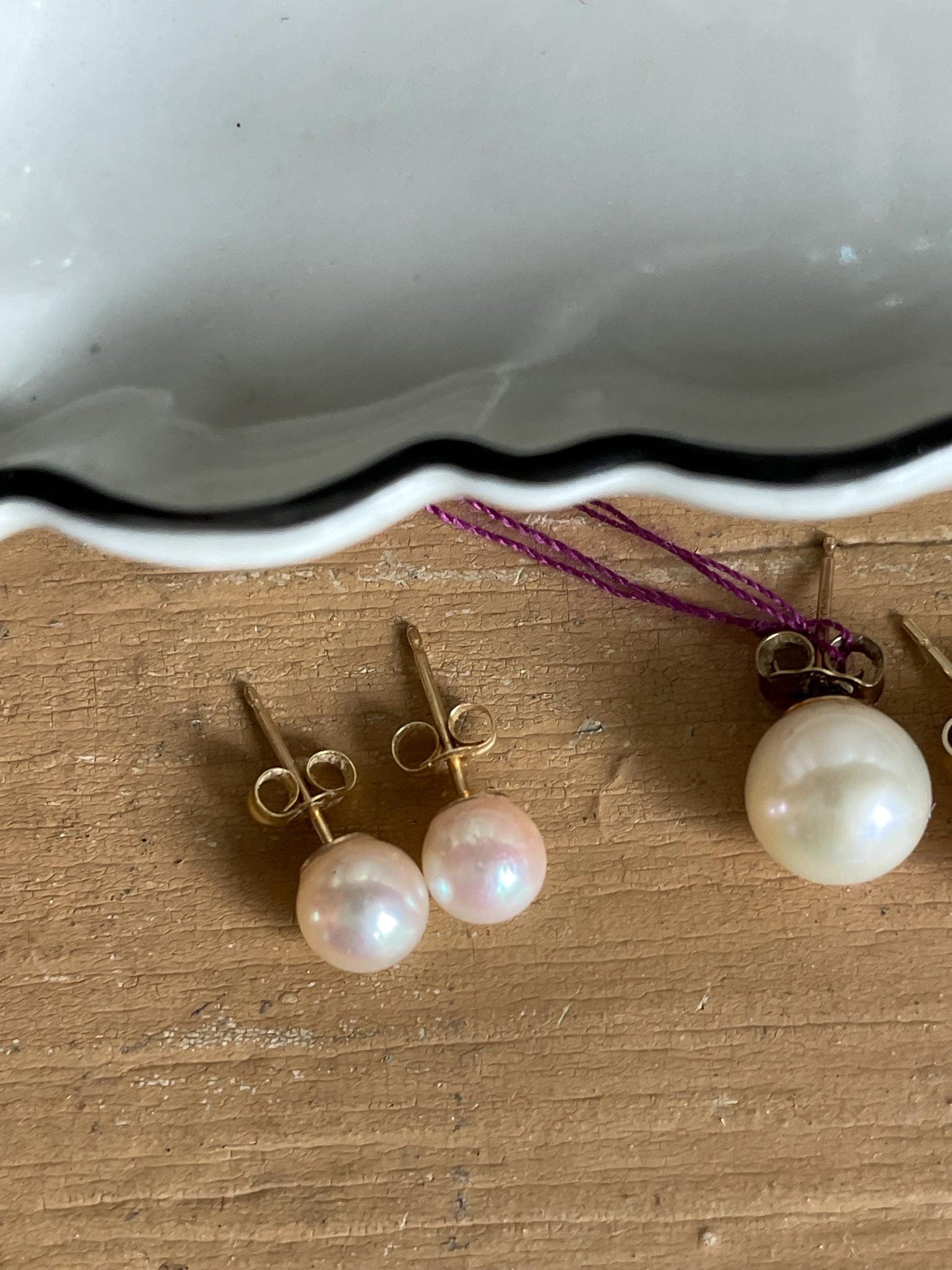 Pick a Pair of Vintage Cultured Pearl Earrings in 14K Yellow Gold