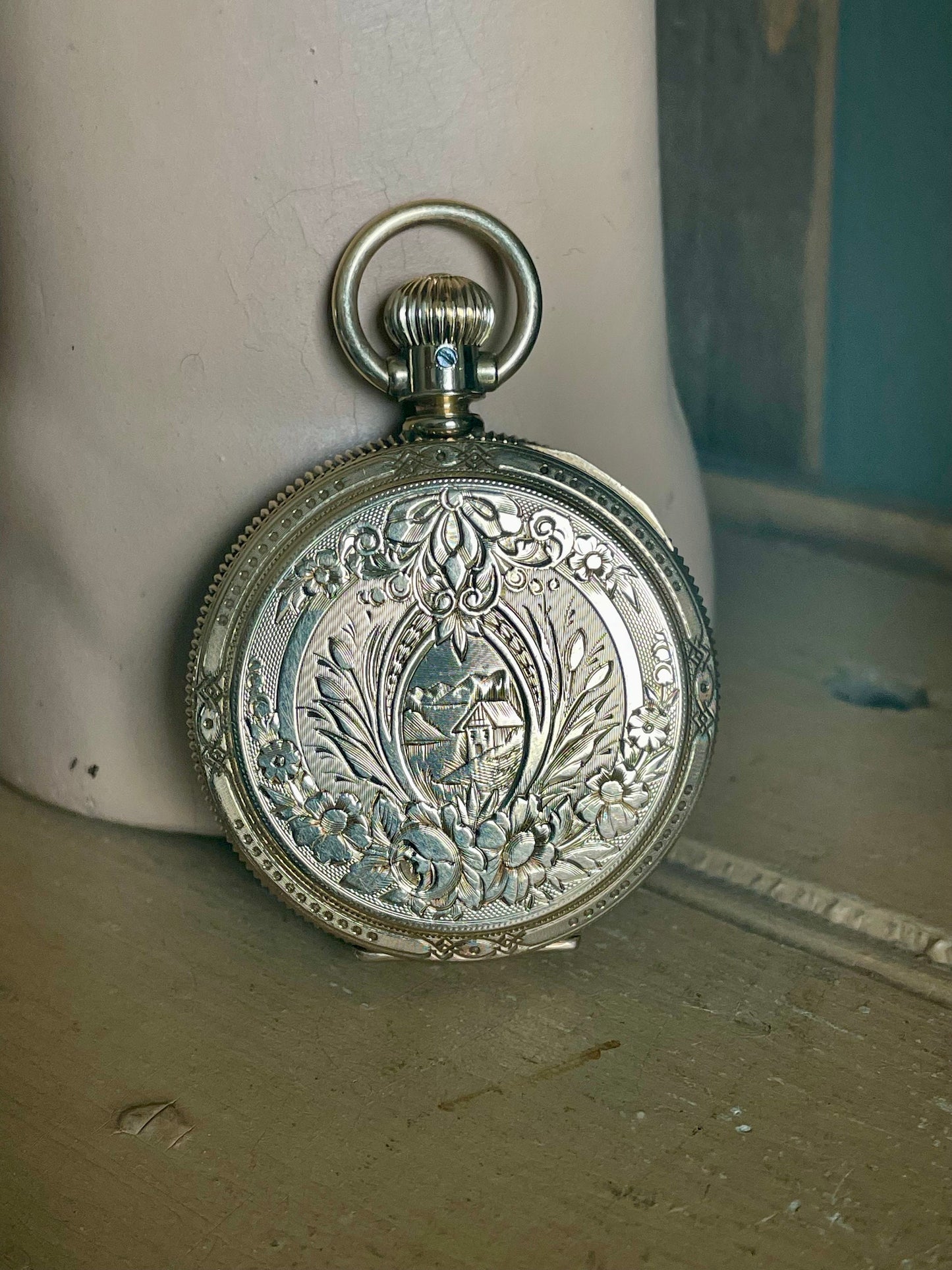 1885 14K Elgin Full Hunter Case Pocket Watch