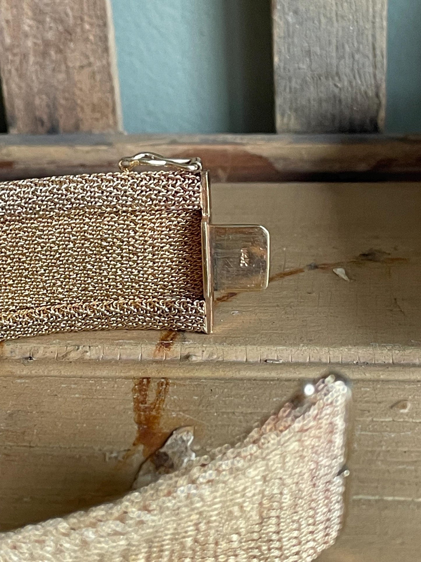 An Exceptional Mid Century Mesh 14K Yellow Gold Longines Surprise Watch