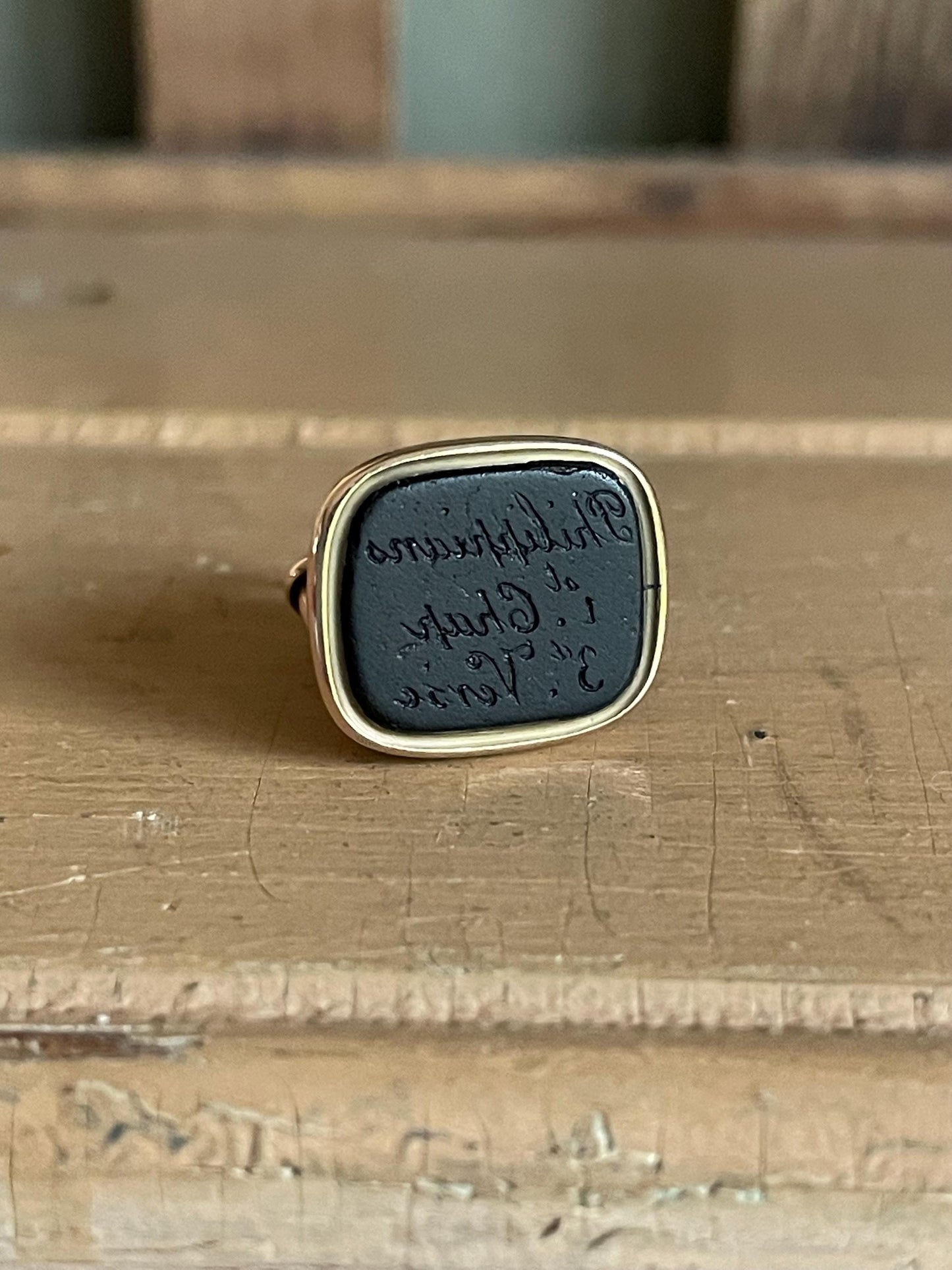 Antique 1840 14K Yellow Gold Snake Topped Watch Fob with Agate Carved Bottom