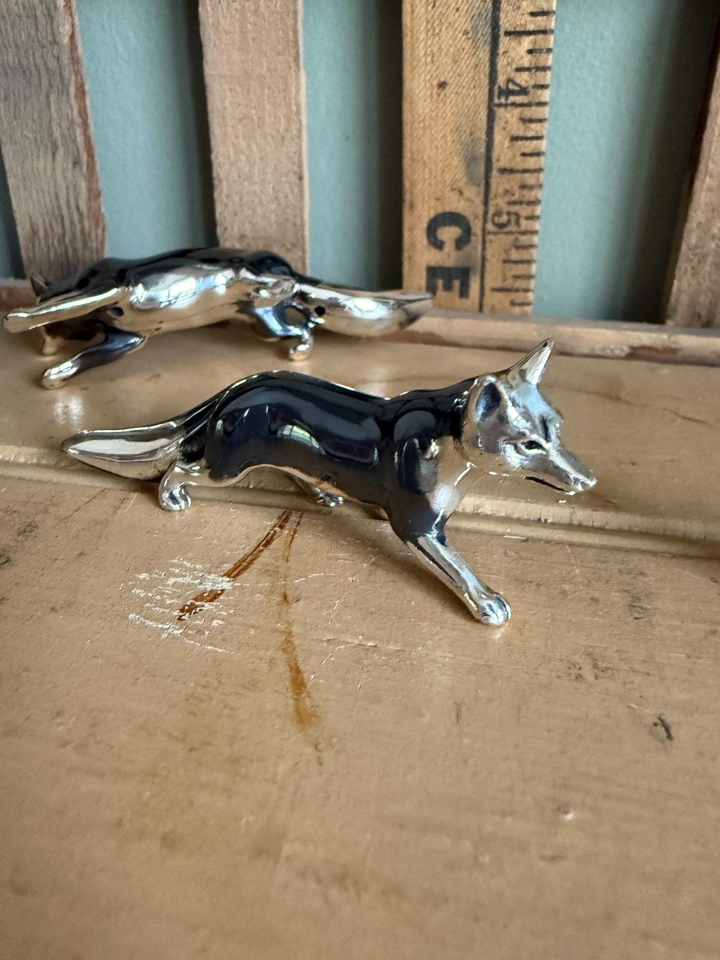 Sterling Silver Artist Made Foxes by Richard Trusselle Jewellers