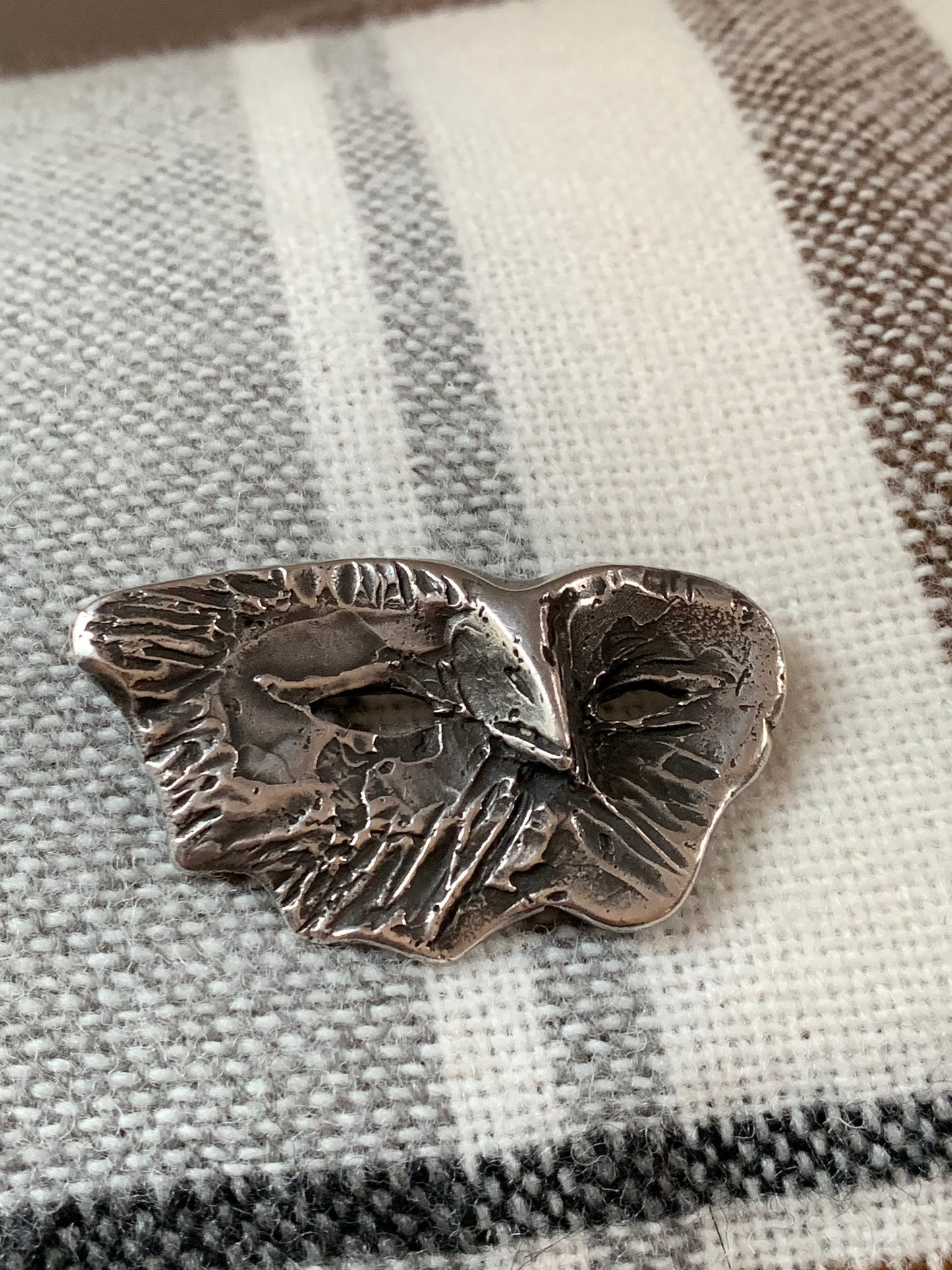 Olaf Skoogfors c 1965-1970 Owl Mask Brooch