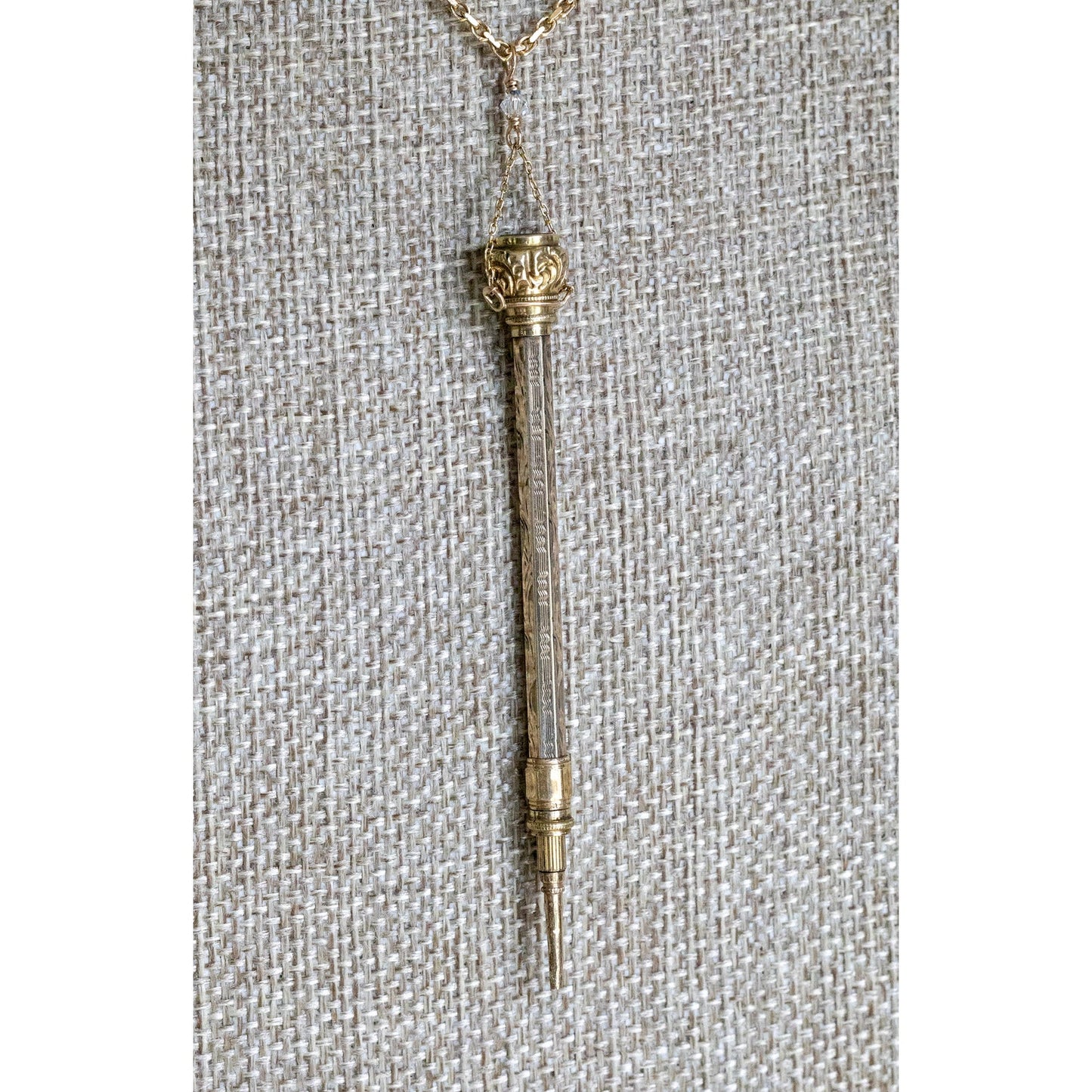 Antique Telescoping Pencil Custom Designed Pendant