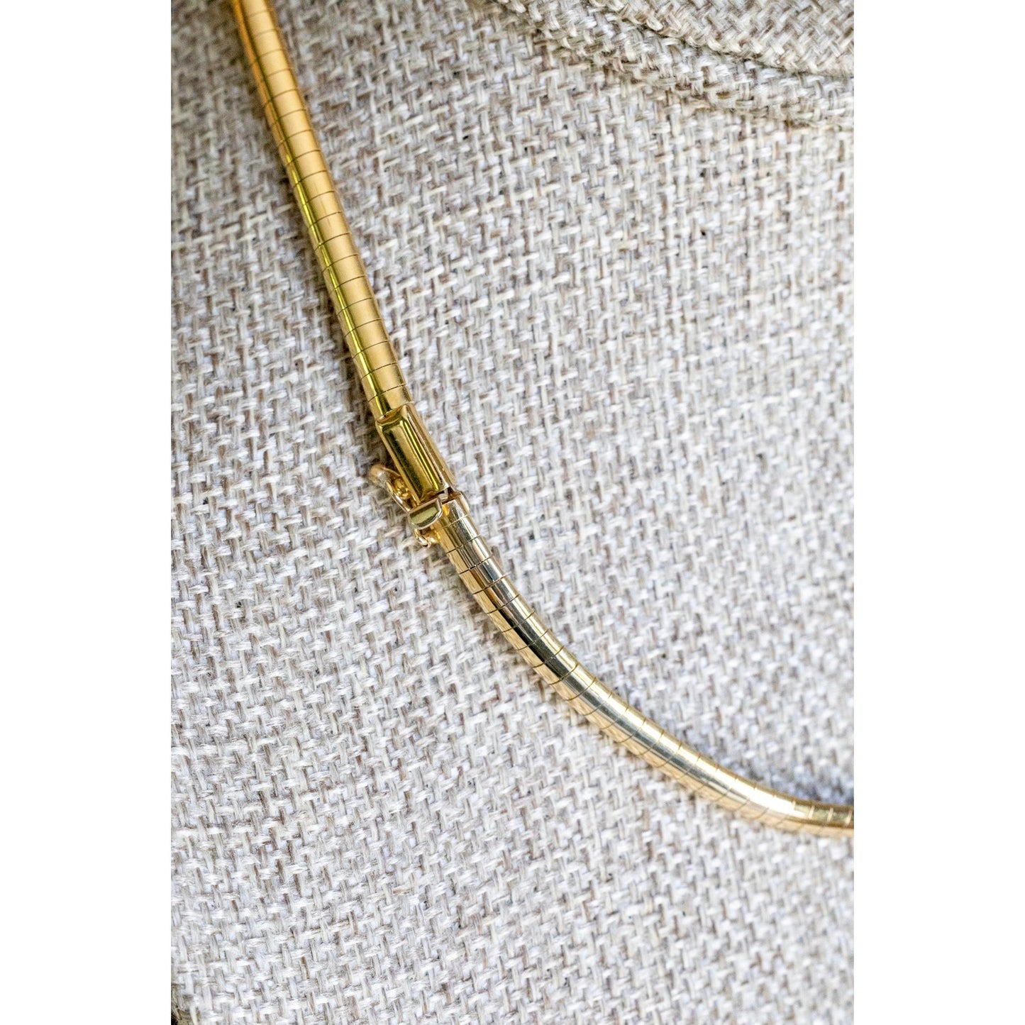 Vintage Solid 14K Yellow Gold Omega Chain 16 Inches Length