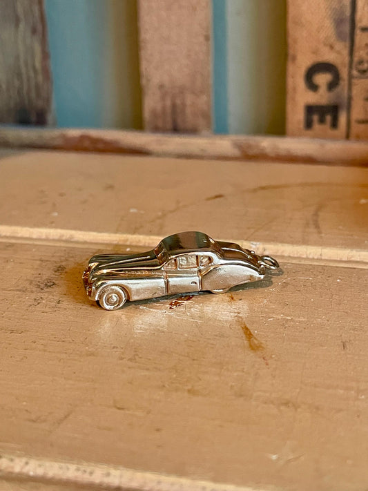 Vintage 1950's Solid 14K Yellow Gold Car Charm Pendant