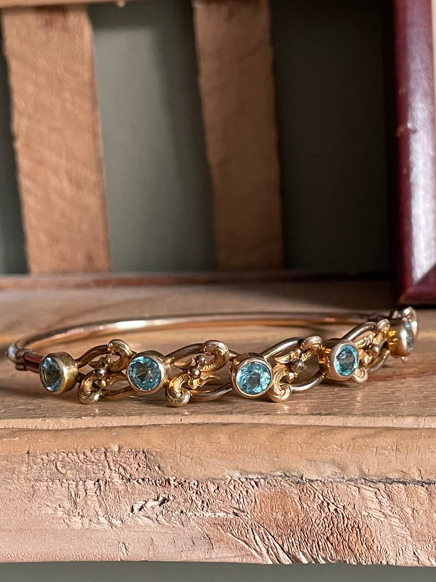 Edwardian Imitation Zircon Gold Filled Bracelet