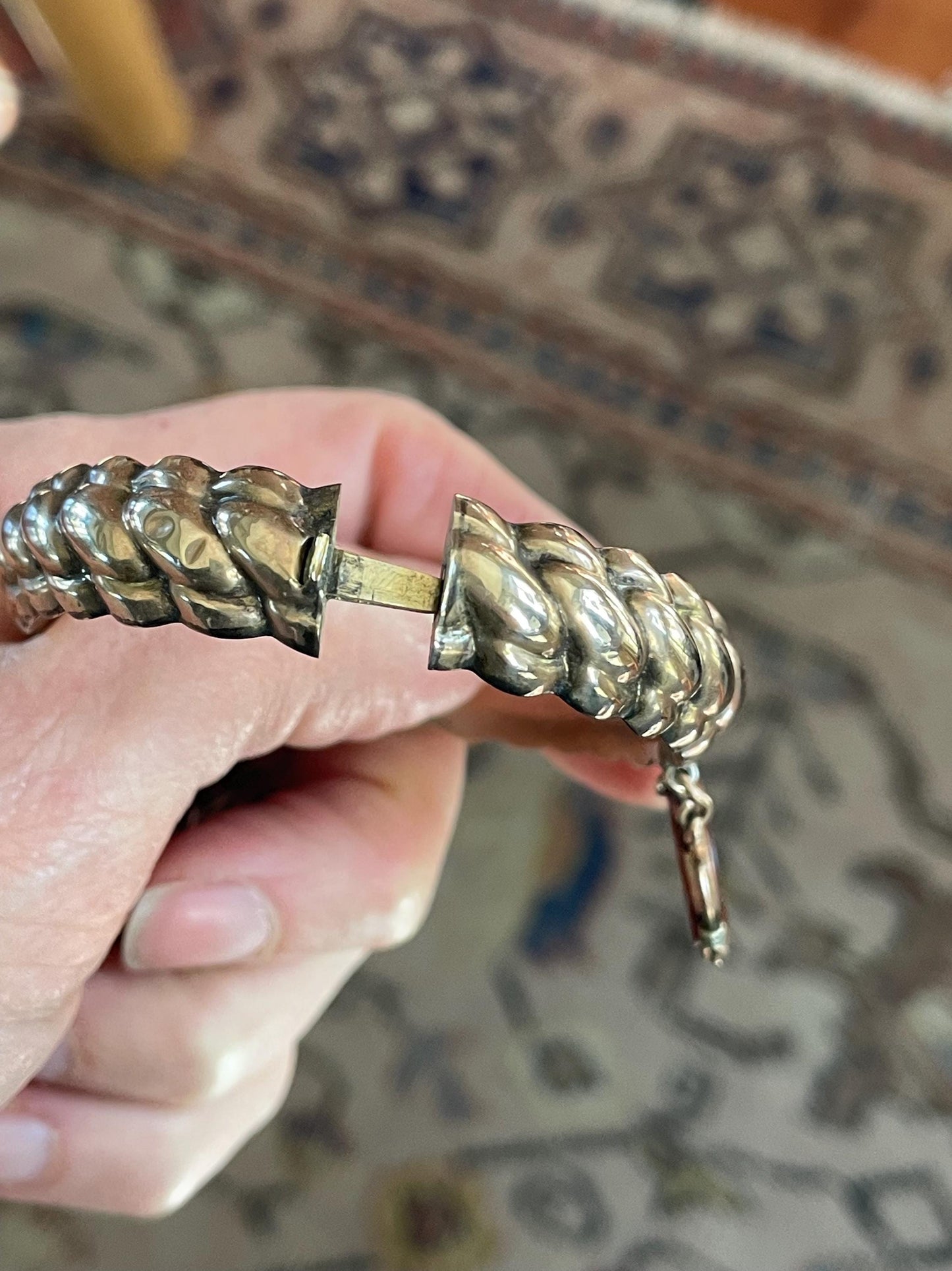 c1890 Antique Victorian Gold Filled Bracelet with Carnelian Tassie Intaglio of Soldier