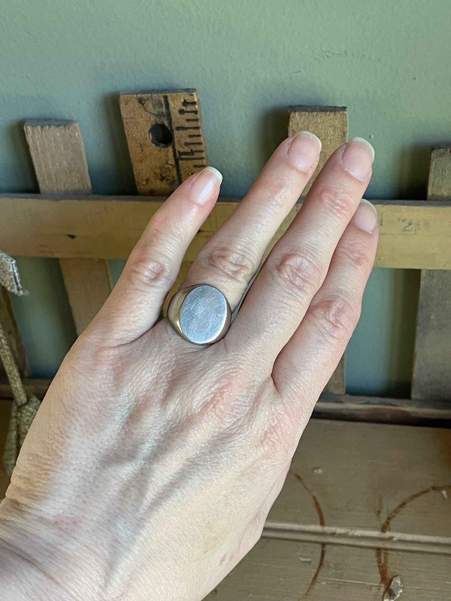 1919 King George 3 Pence Coin Sterling Silver Ring