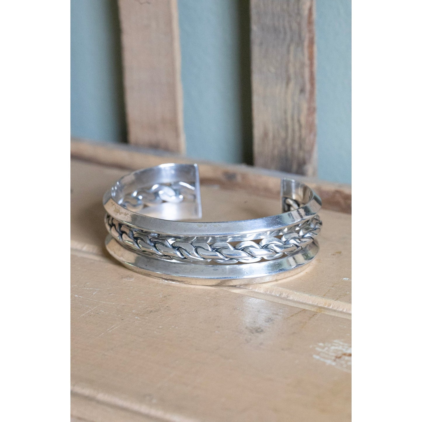Vintage Solid Sterling Silver Cuff Bracelet