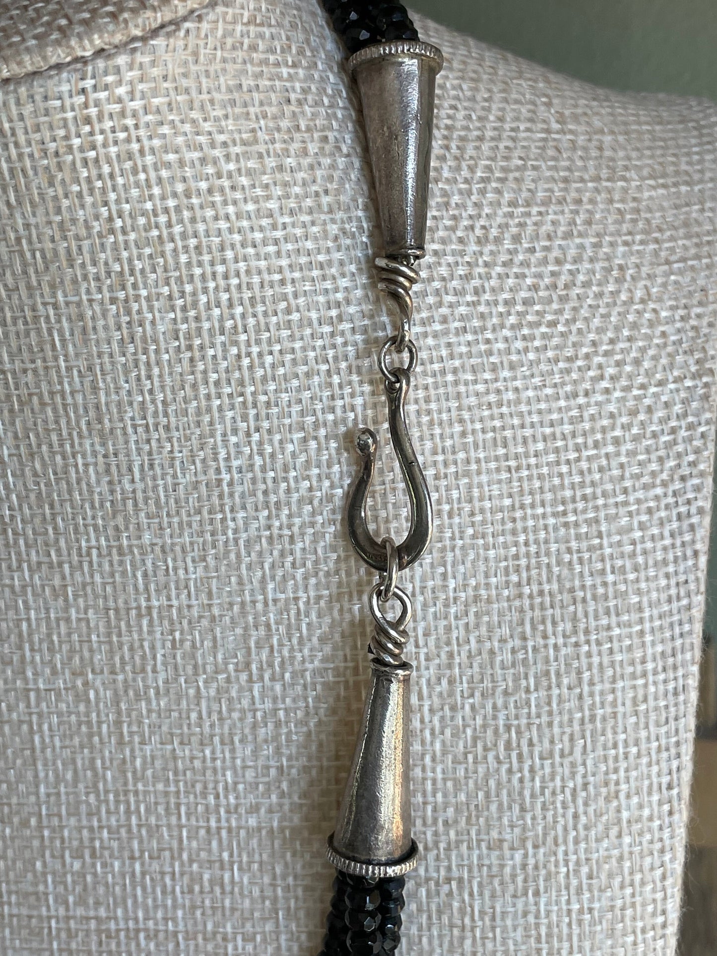 A Rare Vintage Sterling Silver Story Bear Necklace by Sheila Vandever